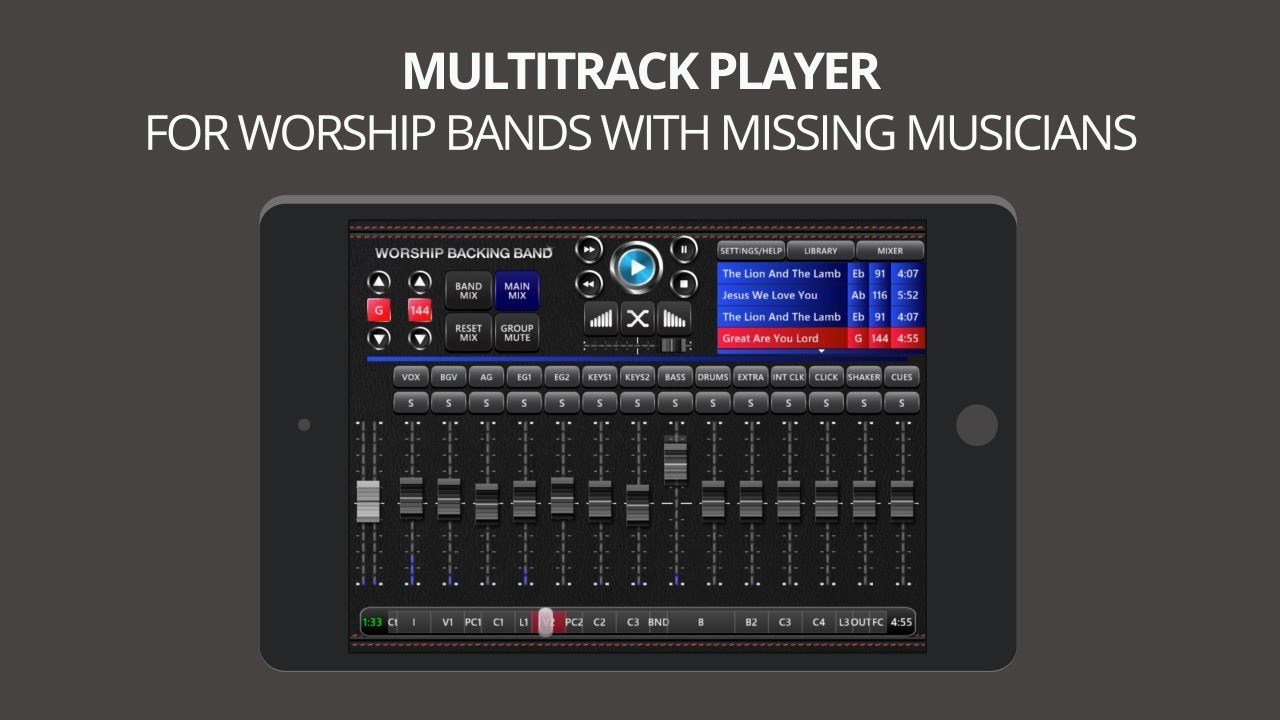 Multitrack audio player software